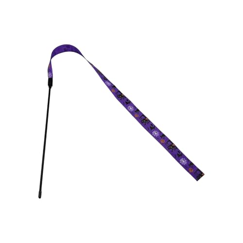 Poo4kark Pet Halloween-Katzenspielzeug, interaktiver Teaser-Zauberstab mit strapazierfähigem Polyesterband für Indoor-Spielübungen Unterhaltung (C, 60x31cm) von Poo4kark