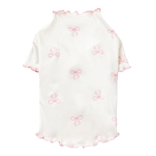 Poo4kark Pet Haustier bedruckter Pullover, Winter-Hunde-Shirts, weiche Haustier-Welpenbekleidung, 5 Größen (White, XS) von Poo4kark