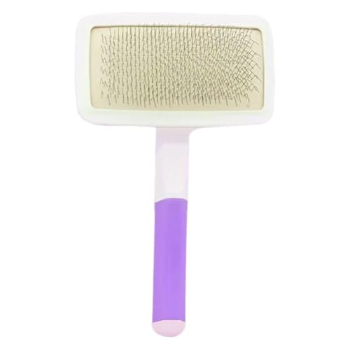 Poo4kark Pet Haustierpflegebürste für Hunde Katzen, Edelstahlstifte, Massage-Zupfbürste, Entwirrungswerkzeug zur Fellpflege, Enthaarungskamm, Haustierbedarf (B, 10X7X5CM) von Poo4kark