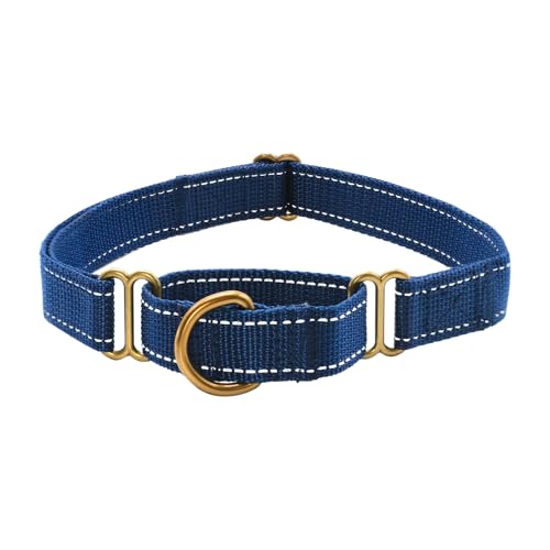 Poo4kark Pet Hundehalsbänder ohne Schnalle, strapazierfähige Trainingshalsbänder, Diensthundehalsbänder für alle Welpen, Bunte Kollektion (dunkelblau, verstellbar, 17,8–43,2 cm, klein) (Blue, M) von Poo4kark