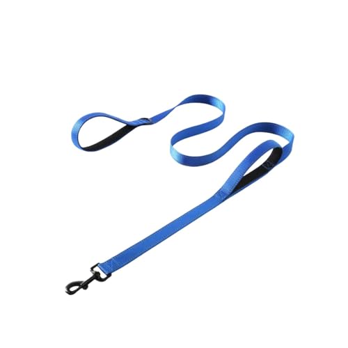 Poo4kark Pet Hundeleine mit Doppelgriff, Verkehrskontrolle, geruchsdicht, leicht zu reinigen, beschichteter breiter Nylongurt mit 2 Griffen, geeignet für Strand/Erkundungen/Training im (BU2, 180cm) von Poo4kark