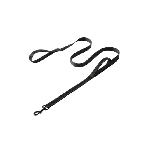 Poo4kark Pet Hundeleine mit Doppelgriff, Verkehrskontrolle, geruchsdicht, leicht zu reinigen, beschichteter breiter Nylongurt mit 2 Griffen, geeignet für Strand/Erkundungen/Training im (Black, 180cm) Poo4kark Pet Hundeleine mit Doppelgriff, Verkehrskontrolle, geruchsdicht, leicht zu reinigen, beschichteter breiter Nylongurt mit 2 Griffen, geeignet für Strand/Erkundungen/Training im (Black, 180cm) von Poo4kark