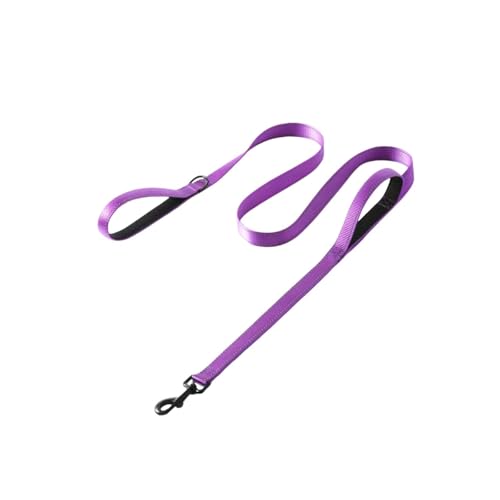 Poo4kark Pet Hundeleine mit Doppelgriff, Verkehrskontrolle, geruchsdicht, leicht zu reinigen, beschichteter breiter Nylongurt mit 2 Griffen, geeignet für Strand/Erkundungen/Training im (Purple, 180cm) Poo4kark Pet Hundeleine mit Doppelgriff, Verkehrskontrolle, geruchsdicht, leicht zu reinigen, beschichteter breiter Nylongurt mit 2 Griffen, geeignet für Strand/Erkundungen/Training im (Purple, 180cm) von Poo4kark