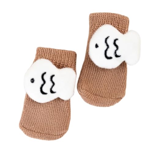 Poo4kark Pet Hundesocken, Haustierkleidung, Kratzschutz für kleine, mittelgroße große Hunde Katzen, tragbar für drinnen draußen, Welpenschuhe (5x5x4cm) von Poo4kark