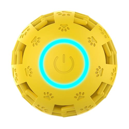Poo4kark Pet Hundespielzeug, großes Haustier, hüpfendes Hundespielzeug, selbstaktivierendes Sportspielzeug, rollendes großes Haustier, Sport für 2025 (orange gelb) (Yellow, 7.5x7.5cm) von Poo4kark
