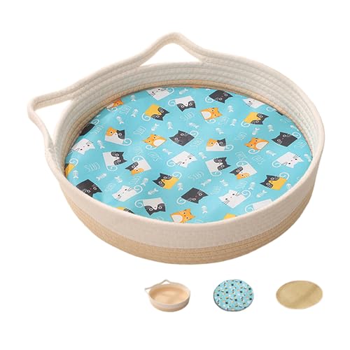 Poo4kark Pet Katze Katze Matratze Hund Serie Katze Schleifen Matratze Kühlen Warmen Internet Haustier Katze Schlafen (A, One Size) von Poo4kark