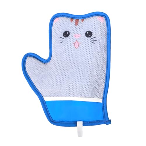 Poo4kark Pet Katzen-Schönheitshandschuhe, Hundehandschuhbürste, weiche elektrostatische Bürste, Reinigungsschaber zum Entfernen von Haaren, Baden, Reinigen von Teppichen, Shampoo, (A, One Size) von Poo4kark