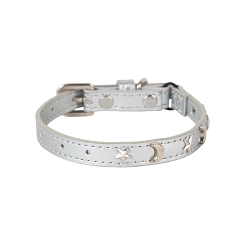 Poo4kark Pet Katzenhalsband, geeignet für Jungen Mädchen, mit elastischem Band, Stern Mond, verstellbare Schnalle, Halsband, geeignet für kleine große Katzen, Größe 20,3 – 30,5 cm (Silver, 27.5cm) Poo4kark Pet Katzenhalsband, geeignet für Jungen Mädchen, mit elastischem Band, Stern Mond, verstellbare Schnalle, Halsband, geeignet für kleine große Katzen, Größe 20,3 – 30,5 cm (Silver, 27.5cm) von Poo4kark