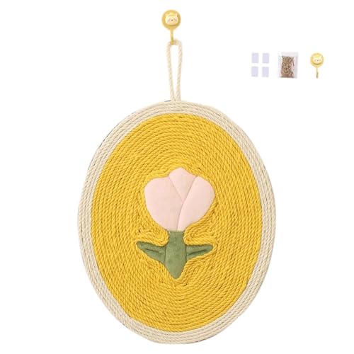 Poo4kark Pet Katzenkratzbrett, süße Sisal-Kratzmatte, süße Kratzmatte in Form eines Katzenkratzbretts zur Wandmontage für Katzen, verwendet für Polster, um Katzen vom Kratzen an (Yellow, One Size) Poo4kark Pet Katzenkratzbrett, süße Sisal-Kratzmatte, süße Kratzmatte in Form eines Katzenkratzbretts zur Wandmontage für Katzen, verwendet für Polster, um Katzen vom Kratzen an (Yellow, One Size) von Poo4kark