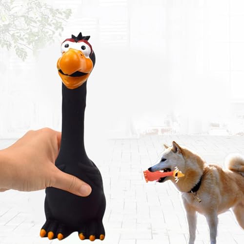 Poo4kark Pet Kauspielzeug für Haustiere Naturkautschuk, langlebiges Beißspielzeug für Hunde, die aggressiv, Welpen, Beißspielzeug (Hühnerform) (B, 20x6x3) von Poo4kark
