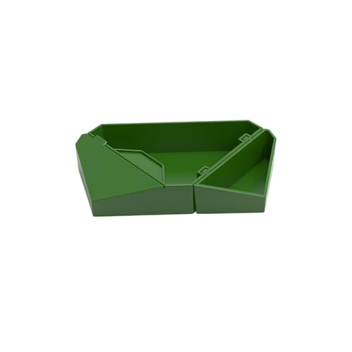 Poo4kark Pet Kombinationsfutterautomat für Reptilienfutter Wasser, abnehmbare, abgedeckte Futterschale für Hamster, für kleine Tiere (Green, 12.6x6.2x2.4cm) von Poo4kark