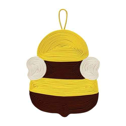 Poo4kark Pet Kratzmatte für Katzen, natürliches Sisal, Corgi-Form, Kratzmatten für Katzen, Rutschfestes Katzenkratzbrett, für Hauskatzen, horizontaler Katzenkratzbrett-Teppich (B, One Size) von Poo4kark