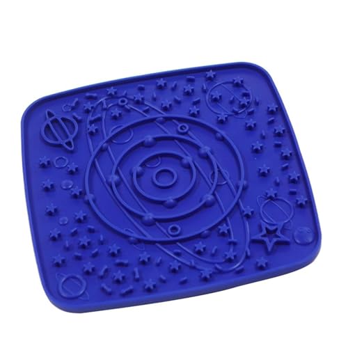 Poo4kark Pet Langsamer Futterspender, Leckmatte für Hunde, Silikon-Leckpad für Hunde, Angst- Schmutzspender für Welpen Katzen (Blue, 18x18cm) von Poo4kark