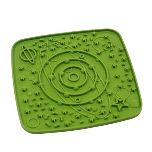 Poo4kark Pet Langsamer Futterspender, Leckmatte für Hunde, Silikon-Leckpad für Hunde, Angst- Schmutzspender für Welpen Katzen (Green, 18x18cm) von Poo4kark
