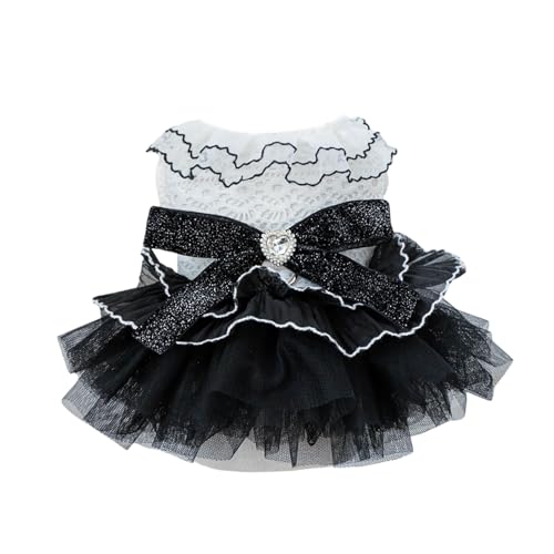 Poo4kark Pet Modisches Blingbling-Tutu-Kleid mit edler Spitze für extra kleine kleine Welpen, perfekt für Partys Festliche Feiern (D, L) von Poo4kark