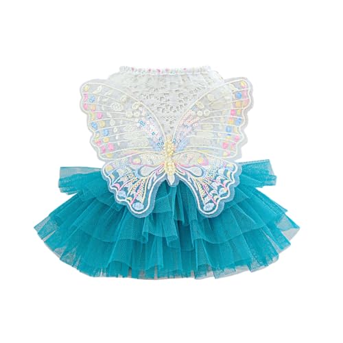 Poo4kark Pet Modisches Blingbling-Tutu-Kleid mit edler Spitze für extra kleine kleine Welpen, perfekt für Partys Festliche Feiern (E, XL) von Poo4kark