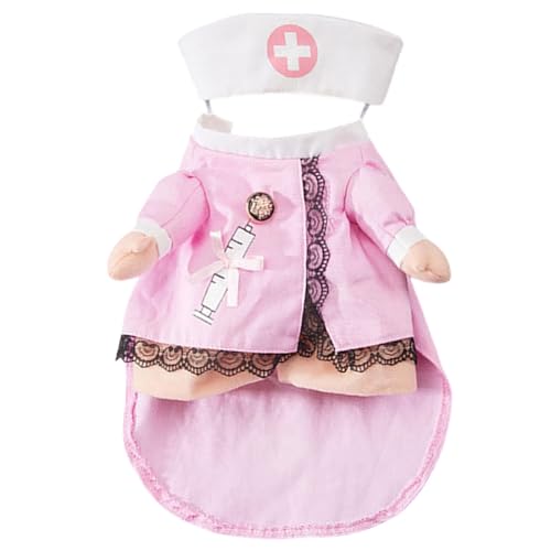 Poo4kark Pet Niedliches Haustierkostüm, Cartoon-Kleidung für Hunde Katzen, weiches Polyester-Outfit für kleine, mittelgroße Hunde, Frühling, Sommer, Spaziergänge, Verkleidung (M) von Poo4kark