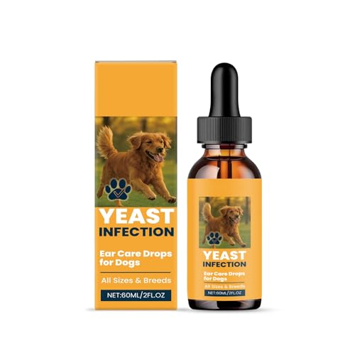 Poo4kark Pet Ohrenpflege-Tropfen für Hunde, Ohrenschmalzgeruch, Juckreiz Linderung von Entzündungen, Reiniger, 60 ml (Orange, One Size) von Poo4kark