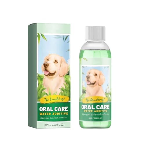Poo4kark Pet Pet Care Wasserzusatz für Hunde Katzen, Entferner, Mundreiniger, erfrischt den Atem, unterstützt Zähne Zahnfleisch, 60 ml (Light Green1, 12.7x3.7x3.7cm) von Poo4kark