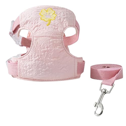 Poo4kark Pet Robuste Haustierleine mit verstellbarem Geschirr für Hunde Katzen. Weiches Polyester, kein Ziehen, ausbruchsicher, Gurt für das Spaziertraining im Innen- Außenbereich (S) von Poo4kark