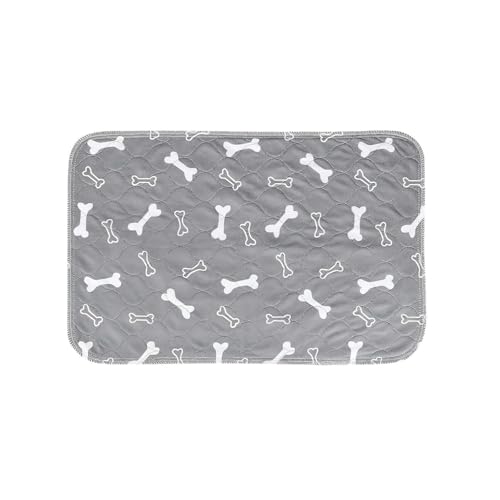 Poo4kark Pet Saugfähige Haustierunterlagen für Hunde Katzen, Samtrückseite, Indoor-Trainingsunterlagen, auslaufsicher, waschbar, wiederverwendbar, Welpen-PIPI-Unterlagen (Grey, 60x40cm) von Poo4kark