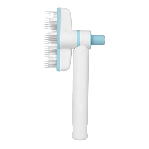 Poo4kark Pet Selbstreinigender Flohkamm für Haustiere, Fellpflegebürste 2025, intelligenter selbstreinigender Kamm zur Haarentfernung für Haustiere mit Edelstahlzähnen für Hunde (Blue, One Size) von Poo4kark