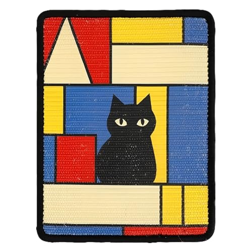 Poo4kark Pet Sisal-Kratzmatte für Katzen – Kratzschutz für Wände, Sofas, Schränke, Türen Teppiche. Kratzbrett mit Klettverschluss (F, One Size) von Poo4kark