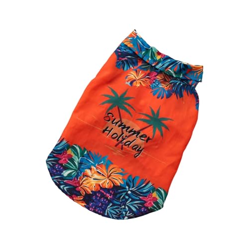 Poo4kark Pet Sommerkleidung für Hunde, atmungsaktives Polyester-Haustierhemd, leicht, für drinnen draußen, Bequeme Welpenbekleidung (C #2, 25x26x1cm) von Poo4kark