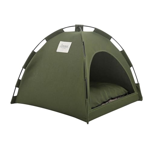 Poo4kark Pet Sommermatte mit Outdoor-Haustierzelt, atmungsaktiv, faltbar tragbar für Camping Reisen (Green, S) von Poo4kark