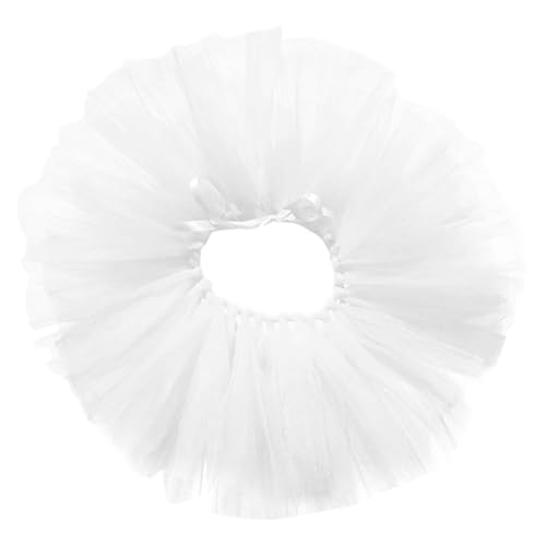 Poo4kark Pet Stilvolle Haustierkleidung für kleine Hunde. Leichter Netzrock für Partys den Alltag. Atmungsaktives Design mit verstellbarem Kordelzug für Komfort Stil. (White, 95cm) von Poo4kark