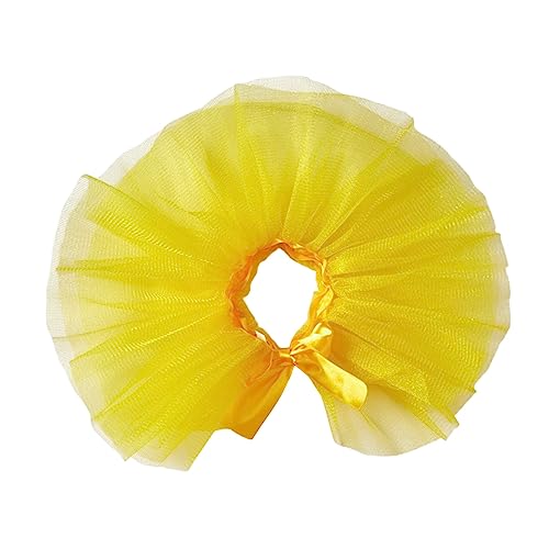 Poo4kark Pet Tüllrock, glitzernder Hunde-Trägerrock Seide, Prinzessinnen-Tüllrock, bunter Katzen- und Hunderock (Yellow, M) von Poo4kark