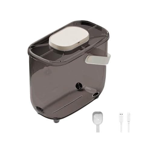 Poo4kark Pet Vakuumversiegelter Tierfutterbehälter, luftdichter Behälter mit großer Kapazität für Katzen- Hundefutter mit intelligenter Vakuumtechnologie zum Frischhalten von Tierfutter (Grey, A) von Poo4kark