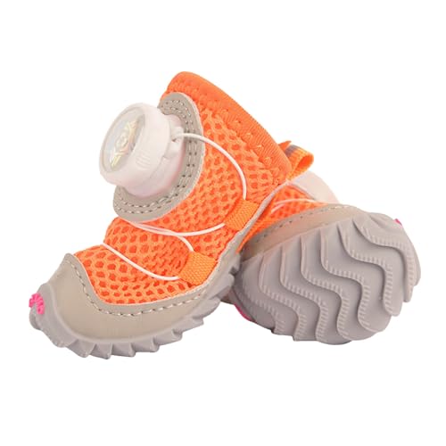 Poo4kark Pet rutschfeste, atmungsaktive Hundeschuhe für den Sommer, für kleine mittelgroße Hunde (Französisch/Teddy/Corgi/Pudel), für Hartholzböden (B, 8x8cm) von Poo4kark