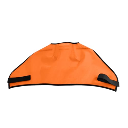 Poo4kark Pferdefliege mit Pferdefliege, Vollgesichtsabdeckung feinem Netzgewebe, bietet eine bessere Luftzirkulation für Pferde (Orange, 75x39cm) von Poo4kark
