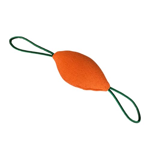 Poo4kark Robuster Outdoor Welpen Ziehspielzeug Interaktives Kautraining Stressabbau Hundespielzeug (Orange, 48cm) von Poo4kark