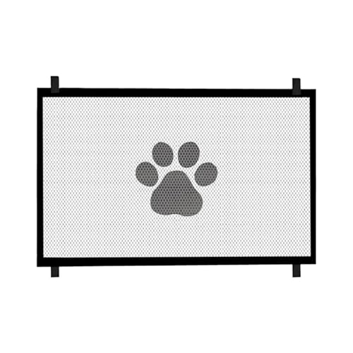 Poo4kark Robustes Hundetor für Treppen Türen, 78 cm hoch, verstellbares Haustiertor mit atmungsaktivem Netzgewebe, Treppenbarriere für den Innenbereich, passt in 180 cm breite (White1, 28x20x3cm) von Poo4kark