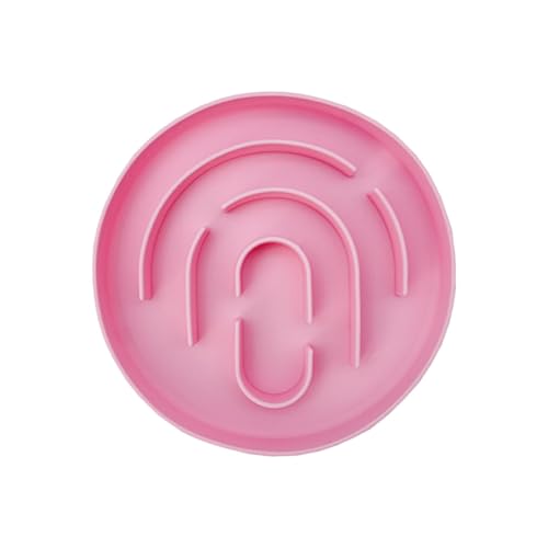 Poo4kark Runde Antischlingnapf Hunde für Katzen Welpen, Anti Schling Napf Hund Silikon Slow Feeder Katze Nassfutter, Antischlingnapf Anti-Rutsch (Pink, ø15CM) von Poo4kark