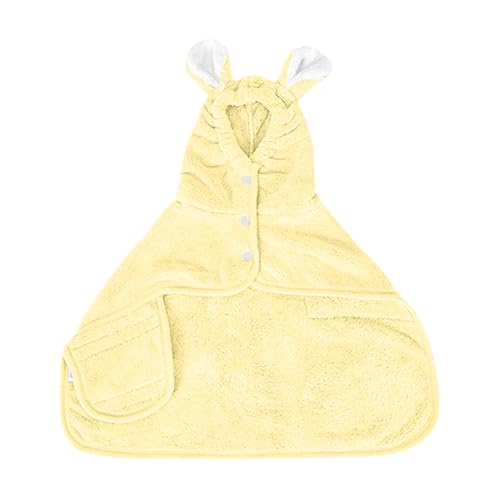 Poo4kark Schnelltrocknender Bademantel für Haustiere mit saugfähigem Korallenvlies, ideal für Katzen Hunde nach dem Baden, vielseitig einsetzbar im Innen- Außenbereich (Orange, XL) von Poo4kark
