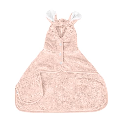 Poo4kark Schnelltrocknender Bademantel für Haustiere mit saugfähigem Korallenvlies, ideal für Katzen Hunde nach dem Baden, vielseitig einsetzbar im Innen- Außenbereich (Yellow, XL) von Poo4kark