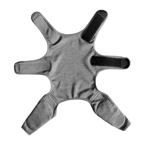 Poo4kark Schützendes Ärmelshirt für Hunde Kleiner Rassen. Vorbeugung gegen Verletzungen. Leicht atmungsaktiv. Ideal für den Einsatz im Außen- Innenbereich. (Grey, XS) von Poo4kark