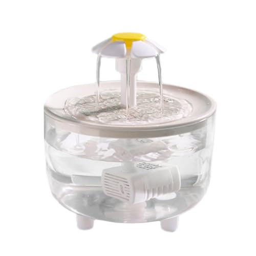 Poo4kark Spender Automatischer Wasserspender Katzennapf 3 Trinkmodi Geeignet für Katzen Hunde (White, 15X16CM) von Poo4kark