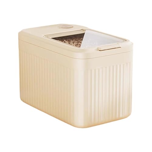 Poo4kark Tierfutterbehälter, luftdicht, Hundefutterbehälter, Spender für Sojamehl, Getreide, Kaninchenstall, Garage, 1 Stück (White, A) von Poo4kark
