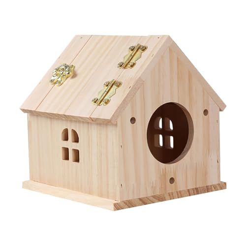 Poo4kark Vogelbausatz, Holzvogel zum Bemalen Bauen, DIY-Vogelhausbausätze mit Pinsel, Schraubendreher, Schrauben 6 Farbfarben für Kinder (Rose Gold, 15.2x15.5x14cm) von Poo4kark