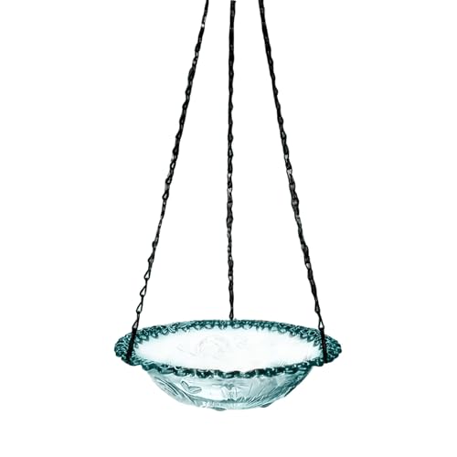 Poo4kark Vogeltränken für Garten, dekorativer Vogelaufhänger Metall, vielseitige Vogelbadschale für Außenbereiche, ideal für Naturverbundenheit, 1 Stück (Blue, 40x23.5x5.5cm) von Poo4kark