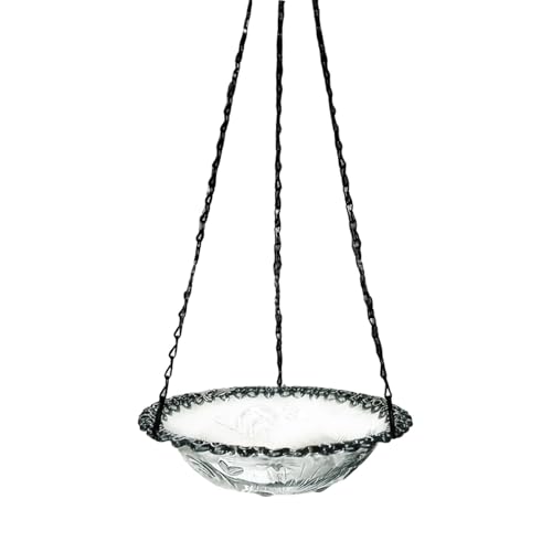 Poo4kark Vogeltränken für Garten, dekorativer Vogelaufhänger Metall, vielseitige Vogelbadschale für Außenbereiche, ideal für Naturverbundenheit, 1 Stück (Grey, 40x23.5x5.5cm) von Poo4kark