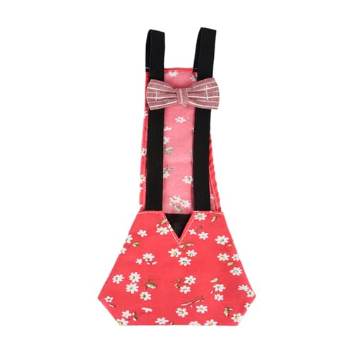 Poo4kark Wiederverwendbare Hühnerkleidung mit verstellbarem Zubehör für Geflügel (Red, 31x13cm) von Poo4kark