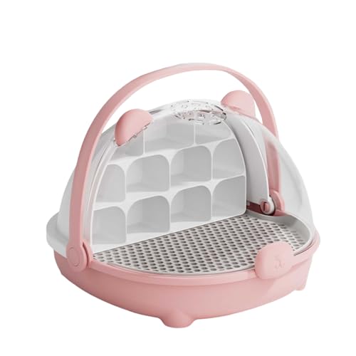 Poo4kark Wurmzuchtscheune, Seidenwachstums- zur Zucht von Seidenraupen, Tierlebensraumkäfig, Reptilientank, transparentes Futter mit, kleine Zuchtscheune (One Size) von Poo4kark