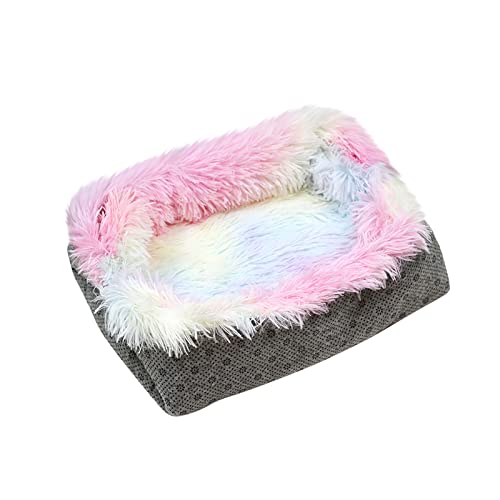 Poo4kark Zwei-in-Eins-Tier-Wurf Matratze Bunte Katze Katzenbett Katze Tierbett/Poker-Visier Für Hunde (Multicolor, One Size) von Poo4kark