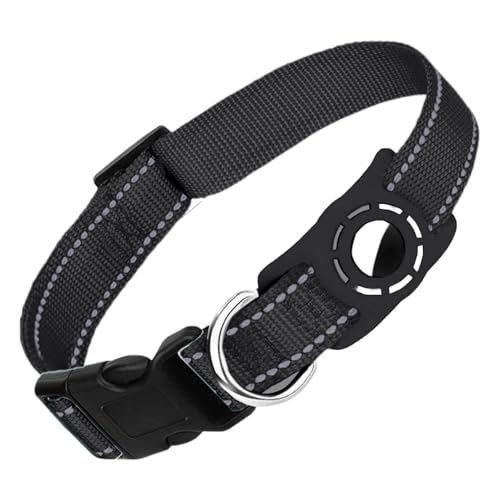 Reflektierendes Hundehalsband mit Ortungsfunktion austauschbarer Schutzhülle für Haustiersicherheit (A, 30x1.5x1cm) von Poo4kark