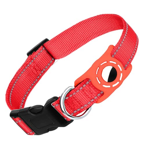 Reflektierendes Hundehalsband mit Ortungsfunktion austauschbarer Schutzhülle für Haustiersicherheit (B, 30x1.5x1cm) von Poo4kark